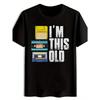 European Sizes Printed Men's Casual Round-Neck T-Shirt, Black Versatile Print Pattern Men's Top, Men's Gift