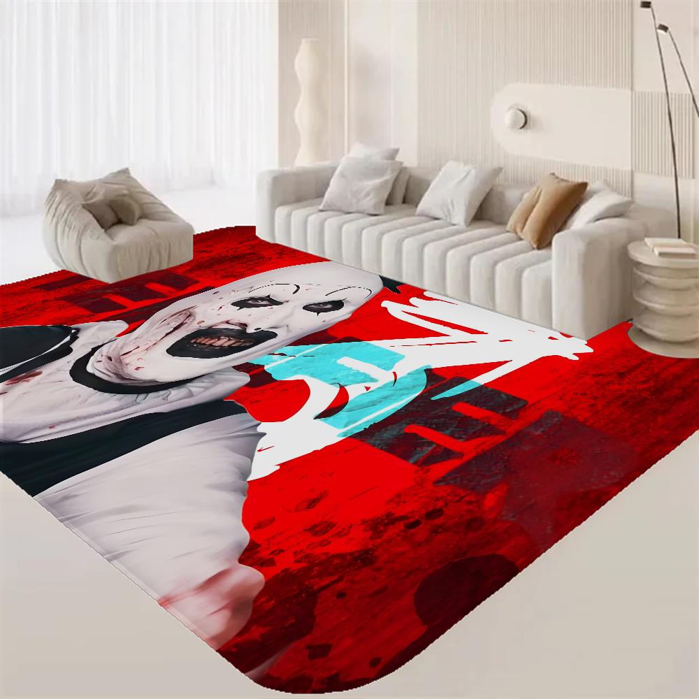 T-Terrifier 3 Skräck Clown Film Badmat Barnrum Sovrumsdekoration Balkong Halkfri Dörrmatta Vardagsrum Alfombra