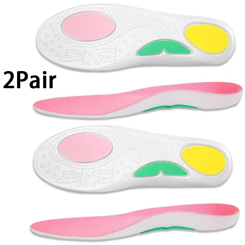 1Pair/2Pair New Breathable Anti-Odor Shoe Pads Arch Support Orthotic Insoles Shock-Absorbing Soles Comfortable Athletic Insole