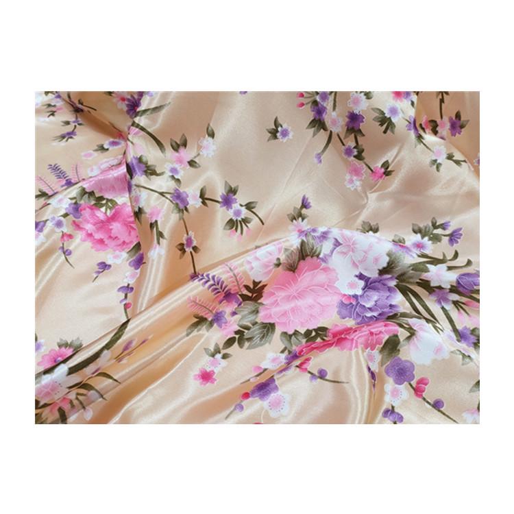 Tessuto di Raso di Seta Floreale Grande per Cheongsam, Fodera e Nastro per Copricapo