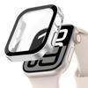 Glass+Case For Apple Watch 42mm 46mm 45mm 41mm 44mm 40mm Straight Edge Screen Protector Cover Case iWatch SE 3 6 7 8 9 10 11 7