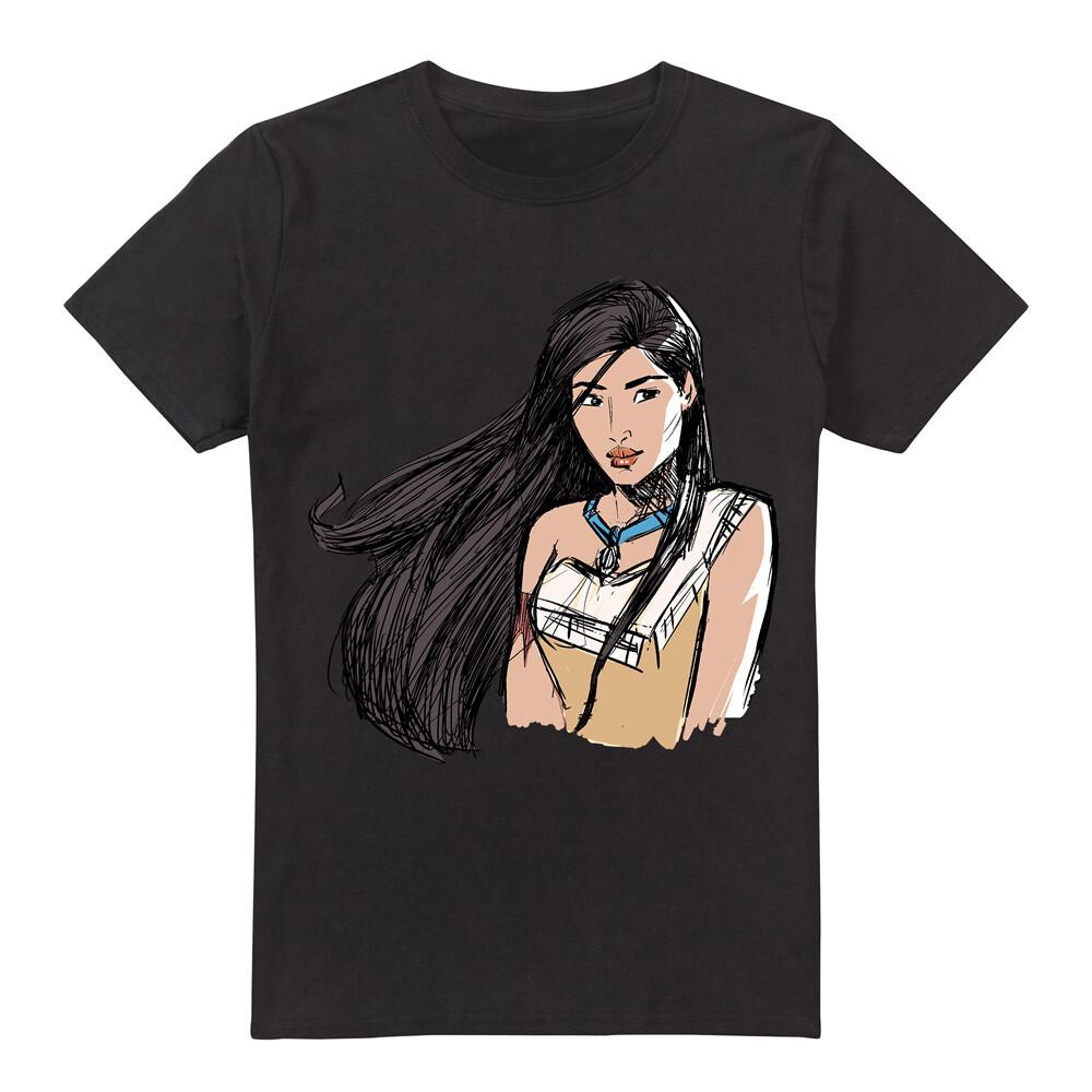 Pocahontas Sketch T-Shirt , Black