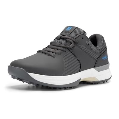 FitVille Erkek Geniş Golf Ayakkabıları, 2E/4E, Çivili, Hafif, Suya Dayanıklı, Yüksek Ayak Tarağı, Yeni Başlayanlar ve Antrenman İçin Mükemmel, Büyük Bedenler Mevcut