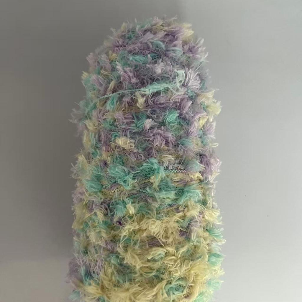 Segment Dyed Fish Tail Popcorn Hand Mixed Thread Yarn, Hand-woven Special DIY Knitting Sweater Special Bag Scarf Knitted Wool