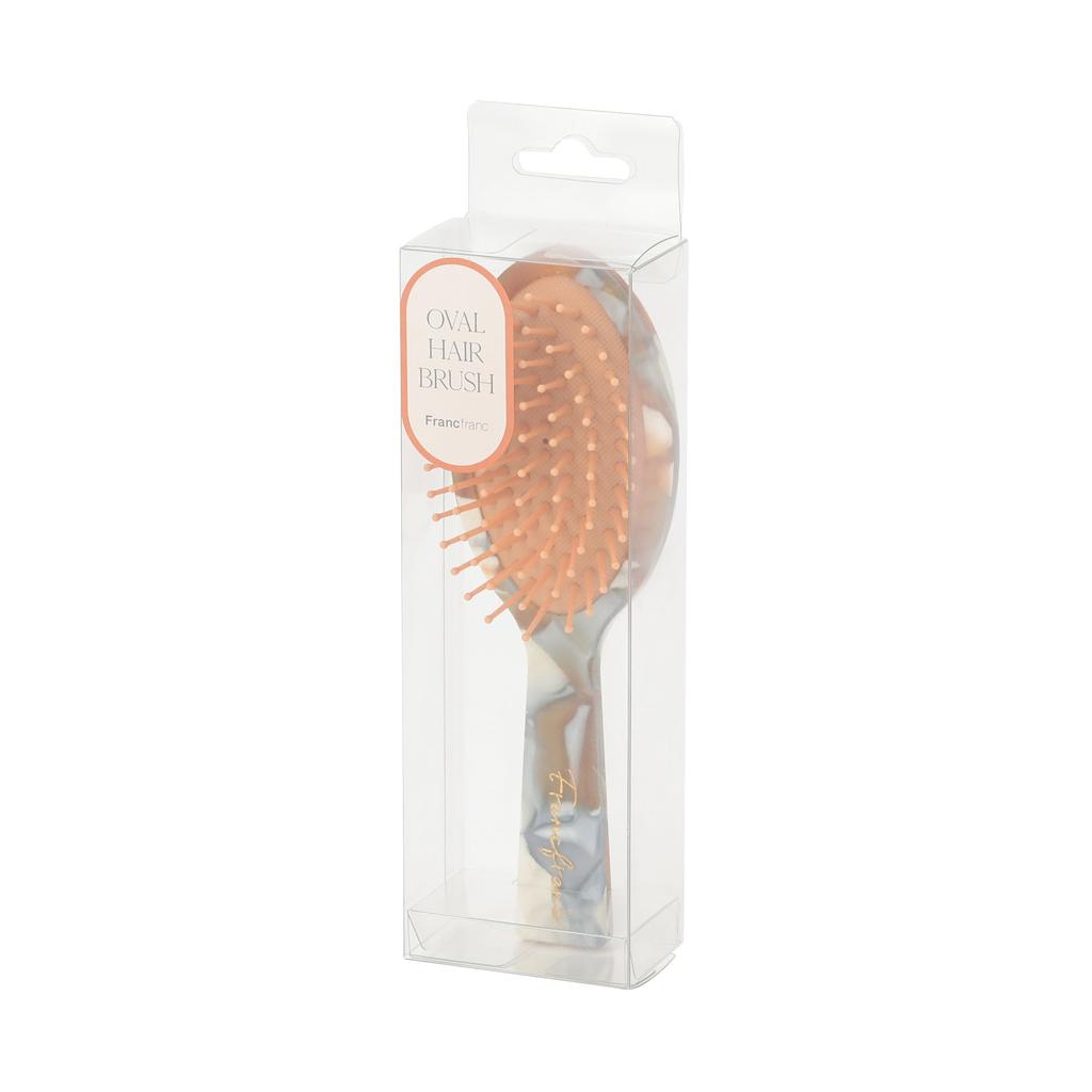 Francfranc Oval Hair Compact Hairbrush, Brown, Comb, Care,