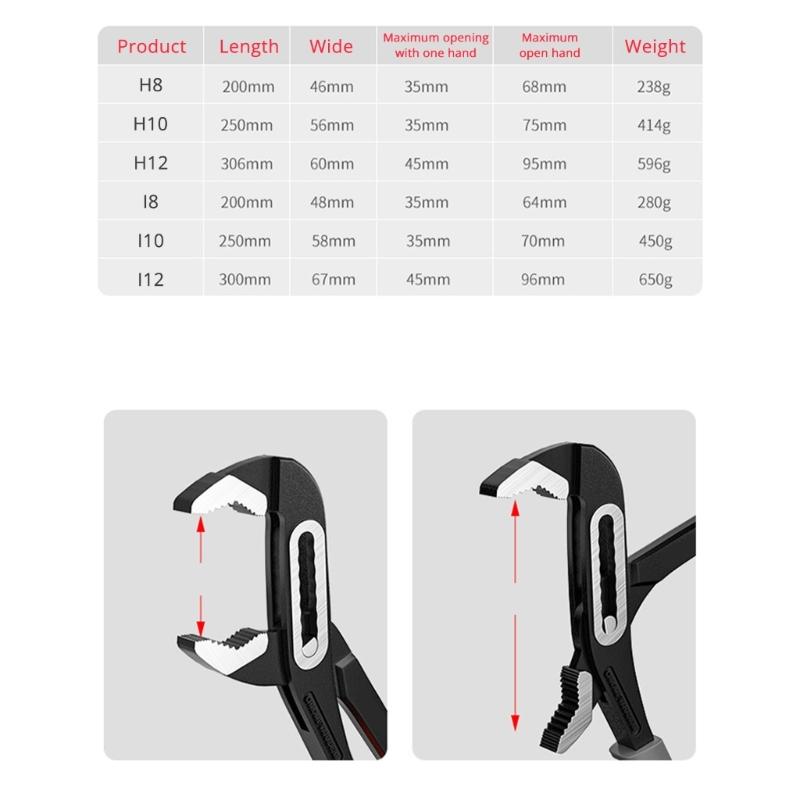 Efficient Water Pump Pliers Offering Superior Grip Control Adjustable Grooves Joint Pliers for Diverse Hand Tool Need
