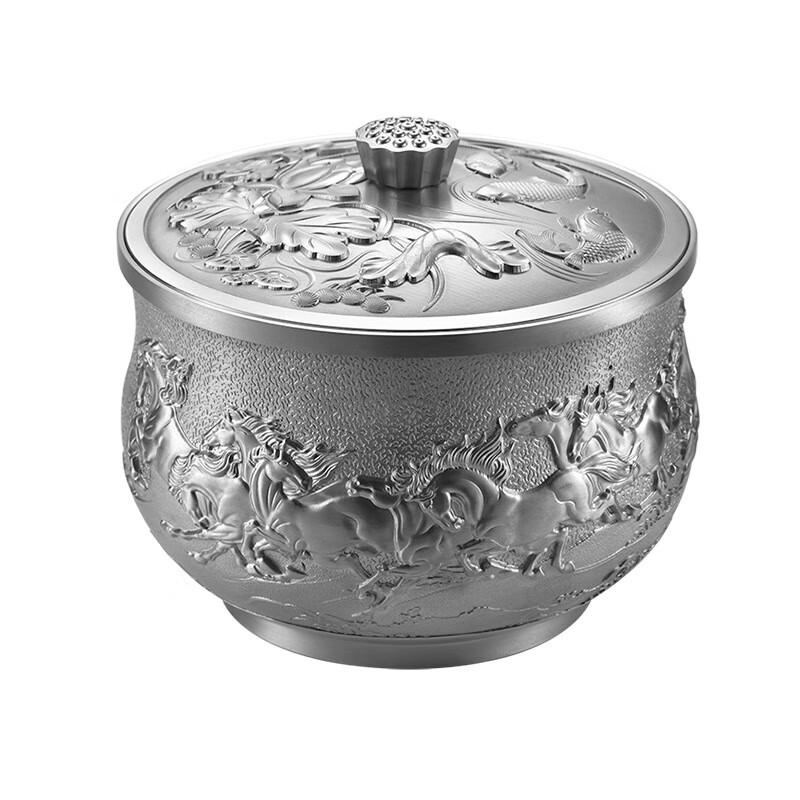 

Classic Tin Tea Caddy with Success Horse Design