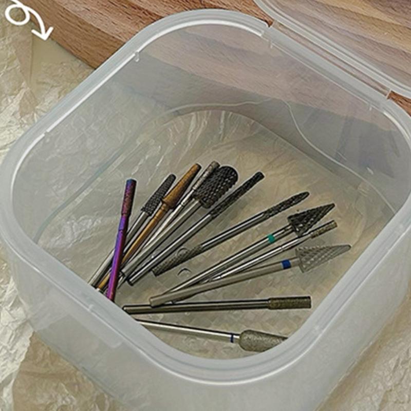 Sterilizer Box for Nail Tools Nail Art Drill Bits Cleaning Box Nail Tool Disinfectant Box Nail Supplies Manicure Tools