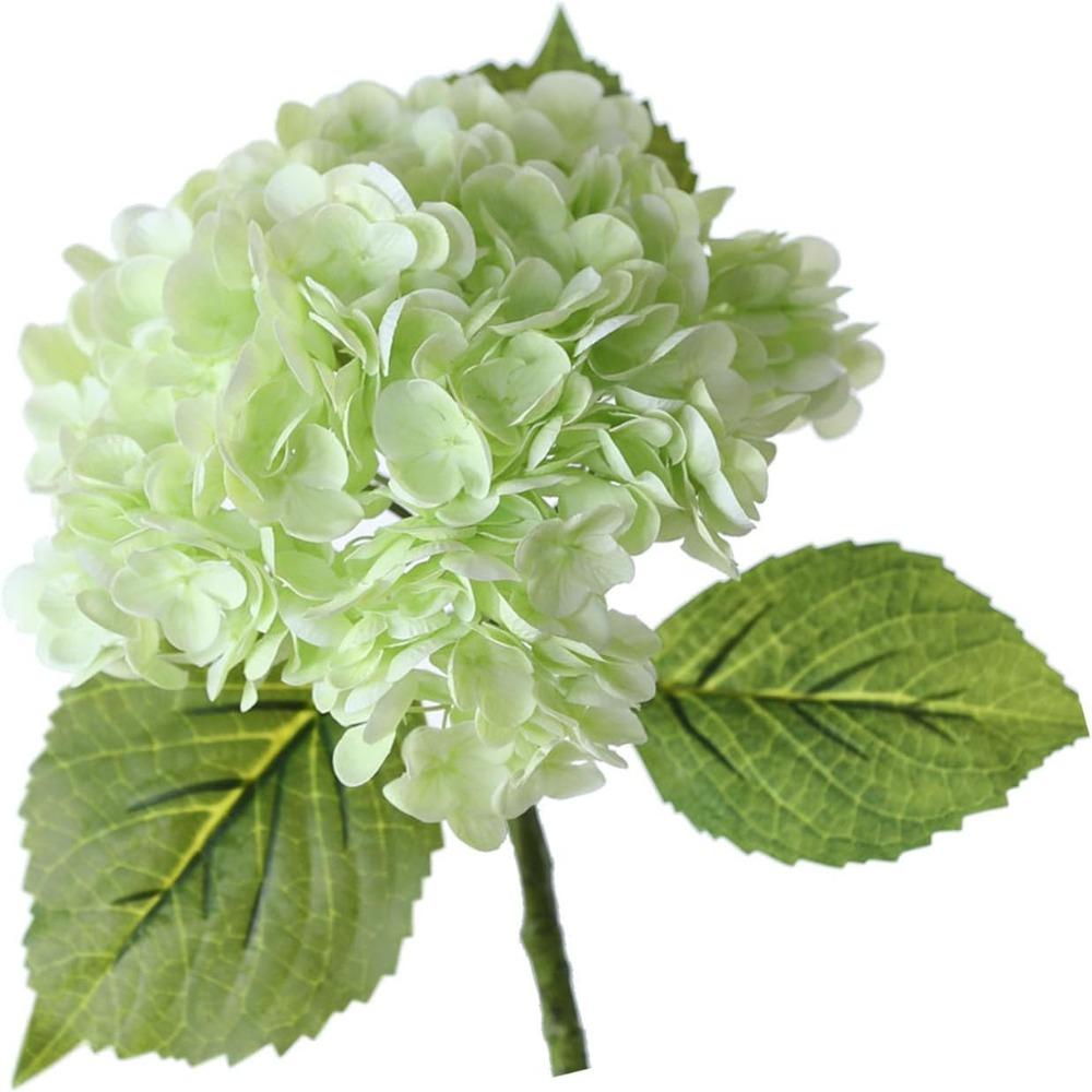 Silk Material Artificial Hydrangea Bouquet Wedding Hydrangea Stems  Office Decoration