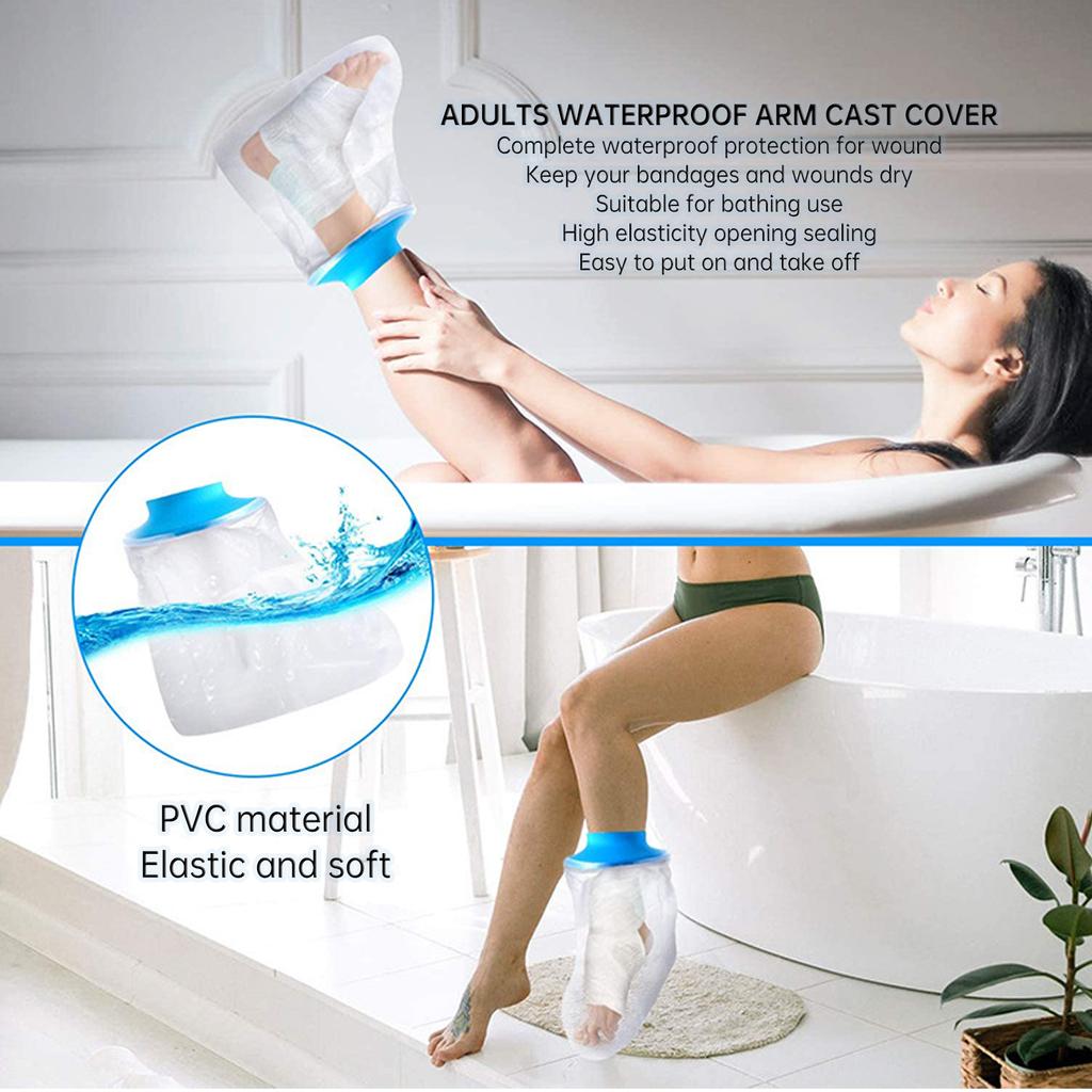 Waterproof Cover For Shower Adult Cast Protector Cast Cover Bath Foot Case Watertight Shower Boot Reusable Hang Loop