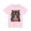 Cat Eating Noodle T-Shirt, Japanese Food Ramen Lovers Cat Art T-Shirt