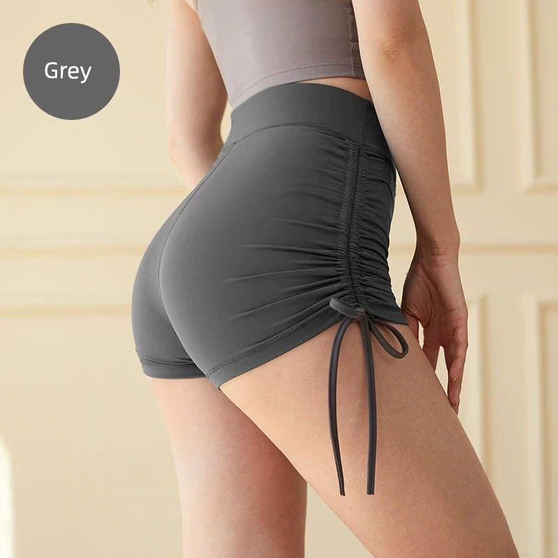 

Yoga Shorts Hip Lifting Sexy Outdoor Dance Drawstring Grey L