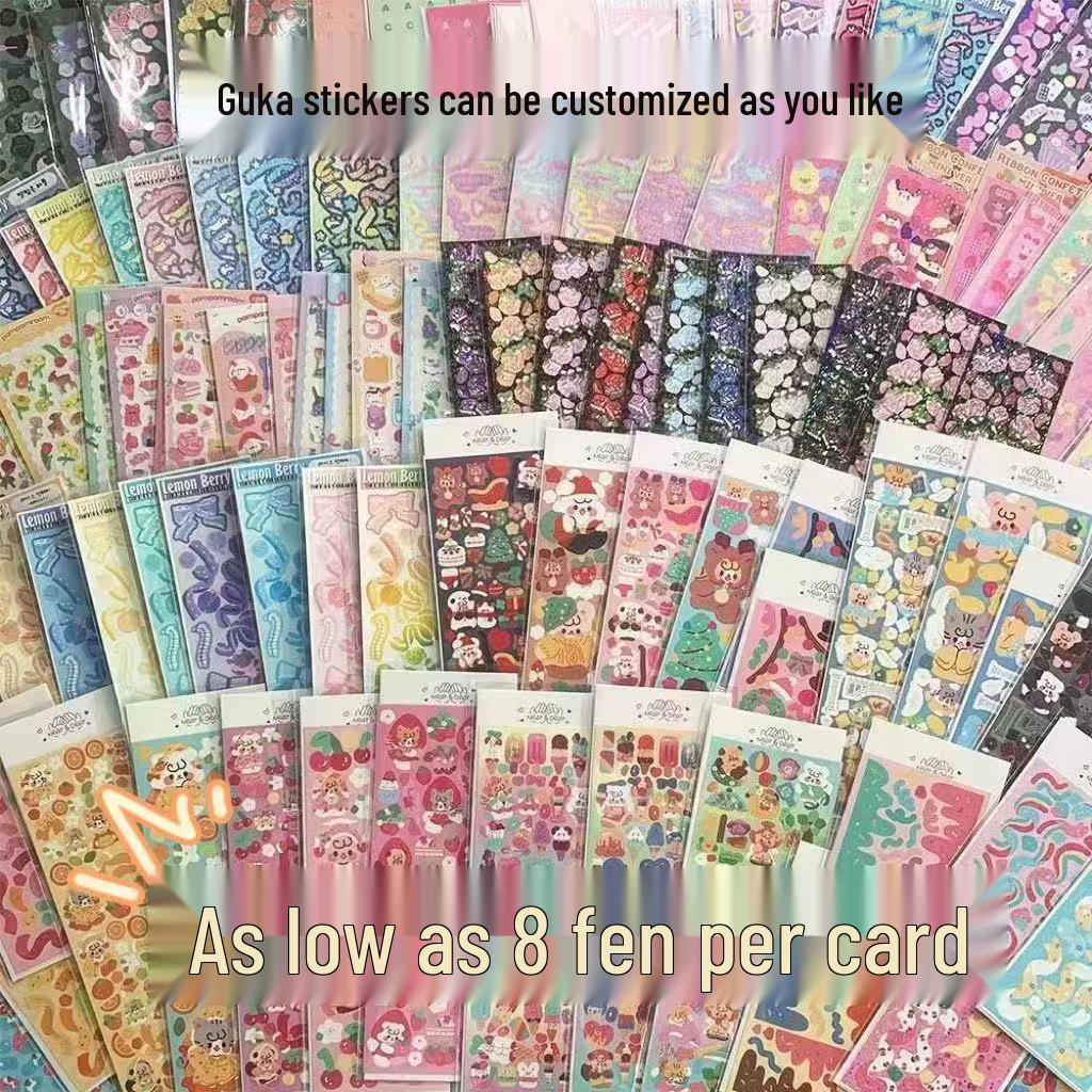 Korean Style Cute Cartoon Laser Stickers for Children's Journals