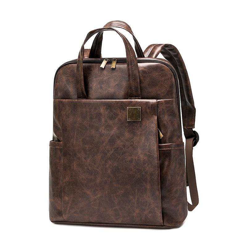 Business Backpack Female PU Backpack Student Schoolbag
