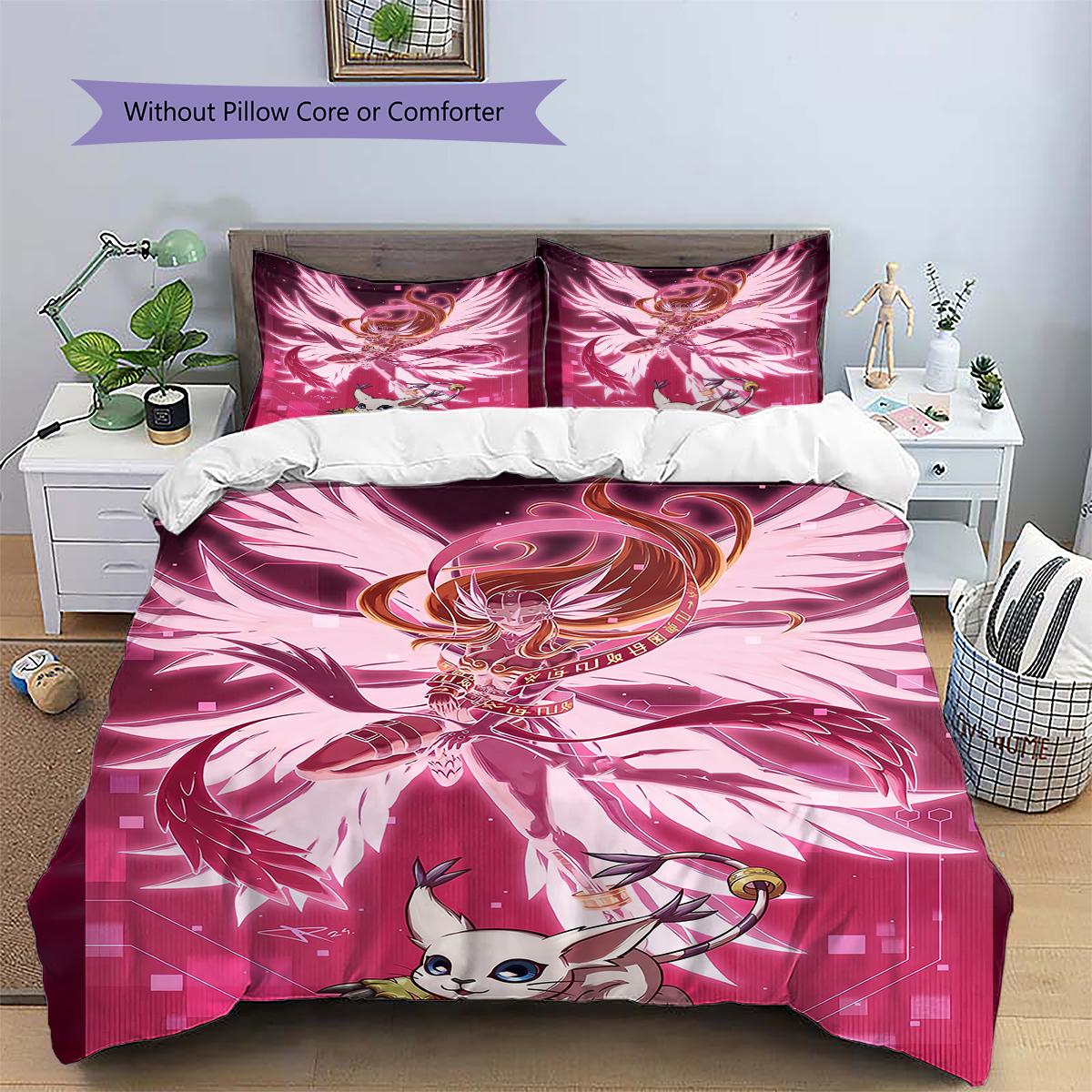 

Digimon Battle Pose Duvet Cover & Pillowcases, Digimon Fan Bedroom Bedding, Perfect Gift.chl 135x200cm