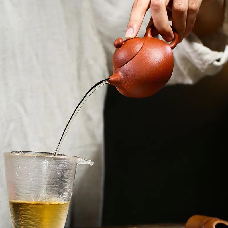 130ml Authentic Yixing Purple Clay Teapot Raw Ore Zhu Mud Home Tea Pot Zisha Filter Beauty Tea Kettle Chinese Teaware Supplies