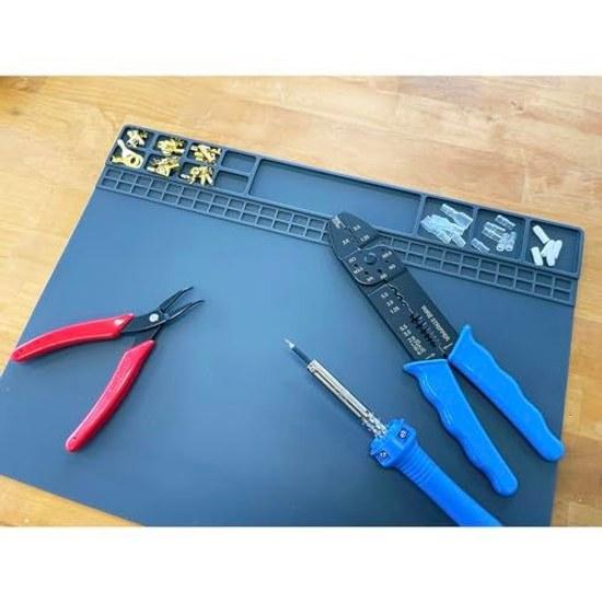SK11 Tabletop Work Silicone Mat Approximately Disassembly Repair Small Parts Classification Organization Heat Resistant Suitable Soldering SWM-4030G