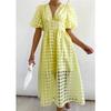 European And American Style Summer New Style Ladies Multicolor Lantern Sleeve Dress Casual Party Dress Women
