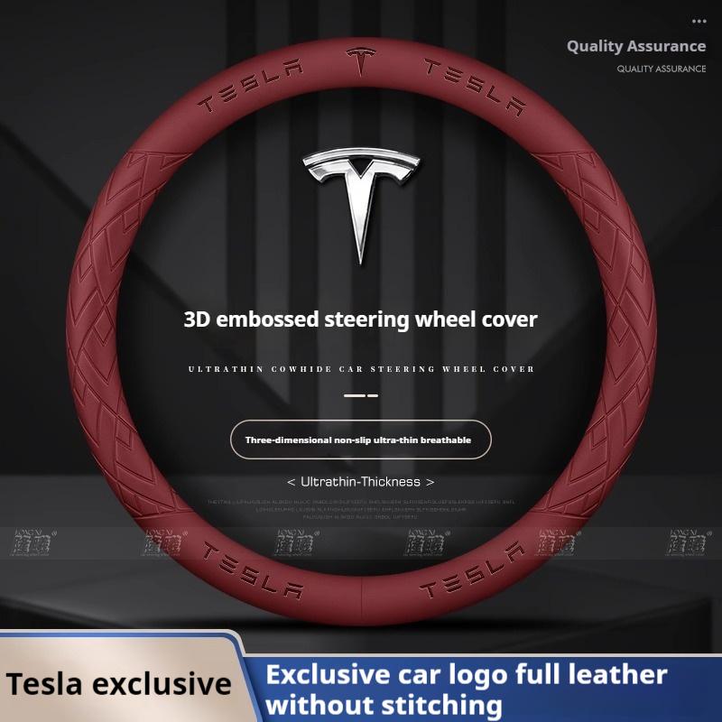 For Tesla Model 3 Model S Model Y Model X Roadster Car Steering Wheel Cover 2019-2025 Auto Interior Steering Wheel Accessories