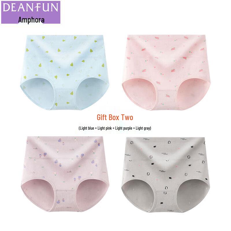 

Deanfun Women s High-Waist Cotton Tummy Control Briefs 4-Pack L