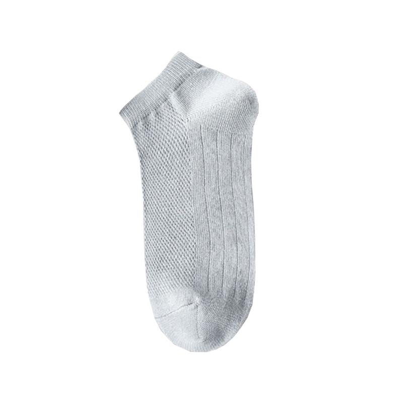 Men's Breathable Cotton Mid-Tube Socks - Sweat-Absorbent, Deodorant, Black & White, Business Casual for Spring/Summer