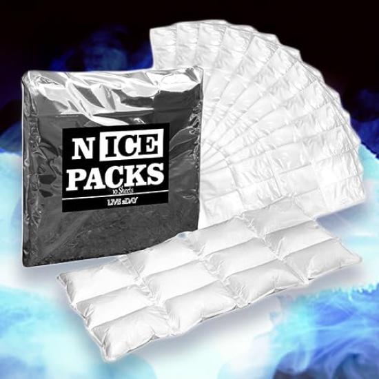 

ХОРОШИЕ ПАКЕТЫ Со льдом Большие Идеально для улицы и экстренных ситуаций 120 Пакетов Пакетов x 10 Пакетов, Прочные, Устойчивые к таянию, Долговечные, Тонкие, Компактные, Большие,