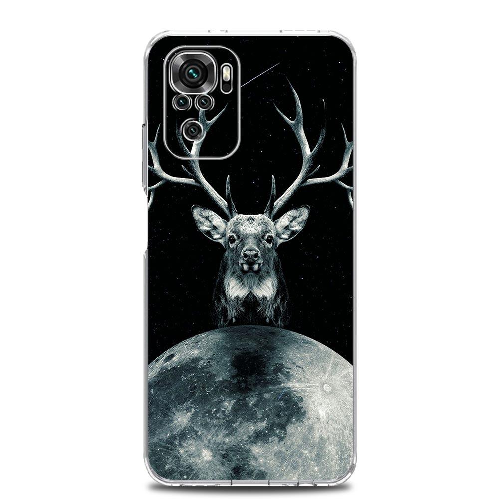 

Квадратный прозрачный чехол для телефона Xiaomi Redmi Note 12 11 9S 9 8 10 Pro+ 7 8T 9C 9A 8A K40 игровой чехол животные лошадь олень гигантская панда Redmi Note 8 Pro