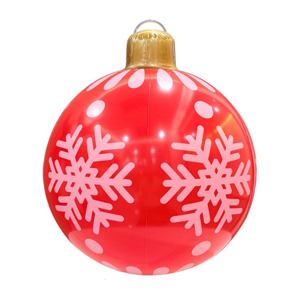 Inflatable Christmas Ball Weather Resistant Christmas Balloon Holiday Ornament for Outdoor Indoor Holiday Yard Lawn Porch Decor