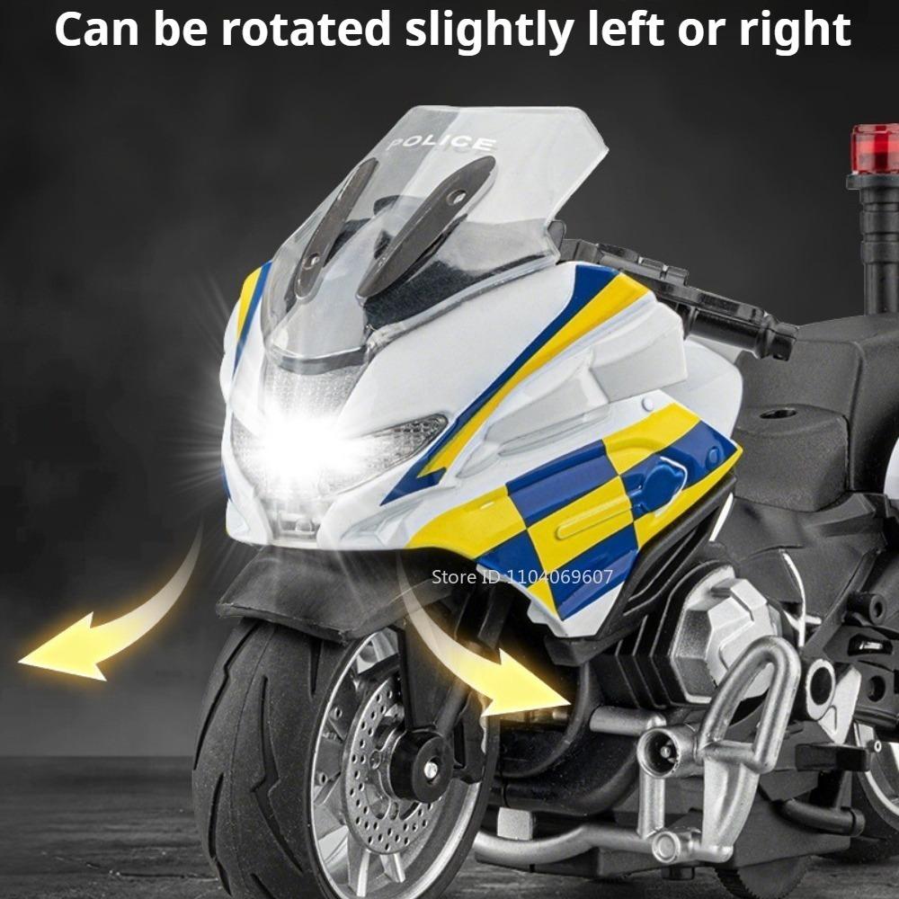 AAZT1 1:14 Scale R1250RT-P R1250RT Model Motorcycle Toys Alloy Diecast Sound Light Shock Absorption Pull Back Popular Motorbike Models