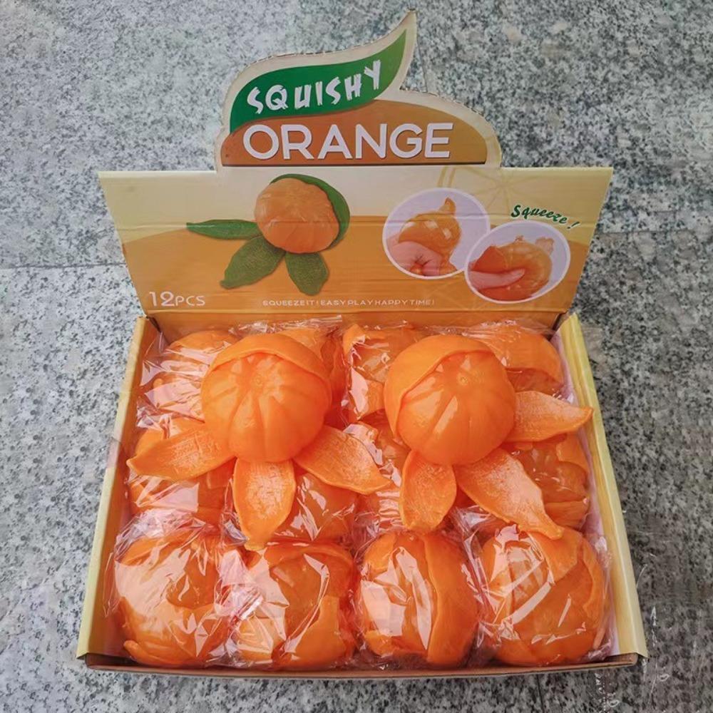 Squishy Kawaii Tangerine Work Study Fidget Toys Squishies Slow Rising Stress Relief Squeeze Toys for Kids Adults Squeeze Gift