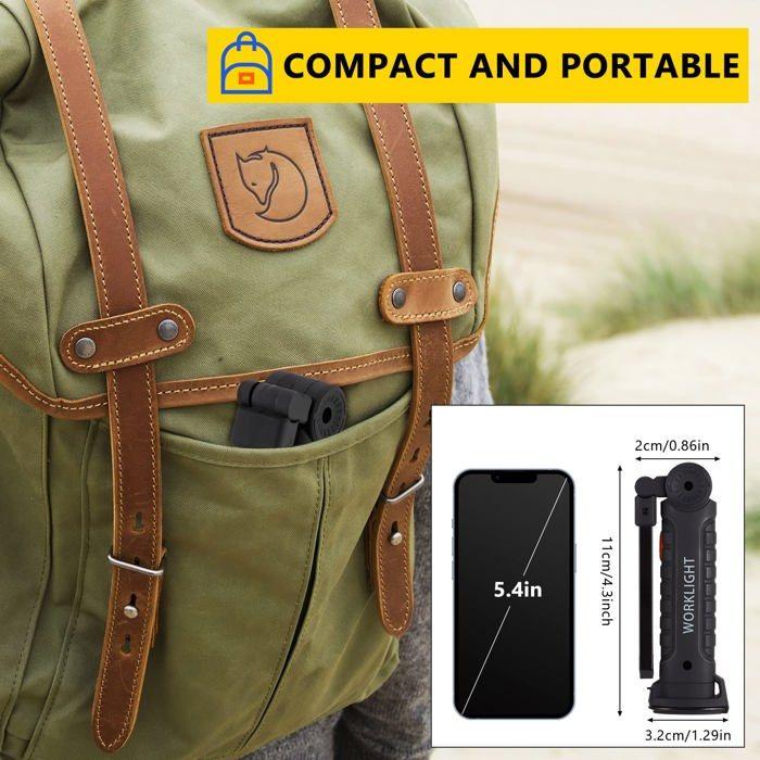 Lanterne - ONEVER - Lampe De Camping - 5 Modes D'éclairage - Rechargeable USB - Antidérapante