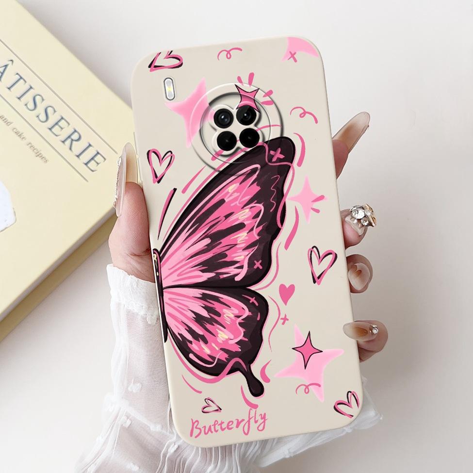 For Huawei Y9a Case Fashion Cute Cartoon Luxury Flowers Silicone Back Cover For Huawei Y9a Phone Case Shockproof Bumper FRL-L22