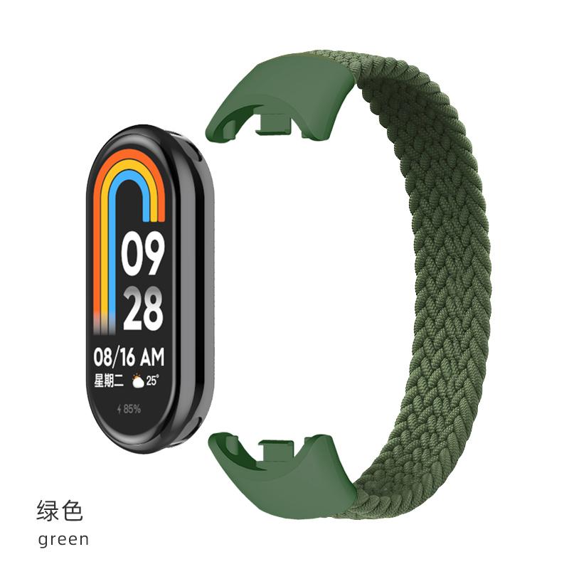 Geflochtenes Solo-Loop für Xiaomi Mi Band 10 9 8 Armband Zubehör Elastische Nylon-Uhrenarmbänder Ersatz correa bracelet Miband 8 NFC
