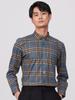 Men's Stylish Checkered Pattern Print Dress Shirt, Casual Breathable Comfy Slight Strech Button Up Long Sleeve Shirt Top For Outdoor Activities