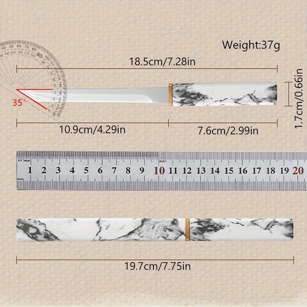 Stainless Steel Multi-purpose Knife Kitchen Peel Barbecue Knife Outdoor Portable Fishing Knife with Cover Texture Appearance