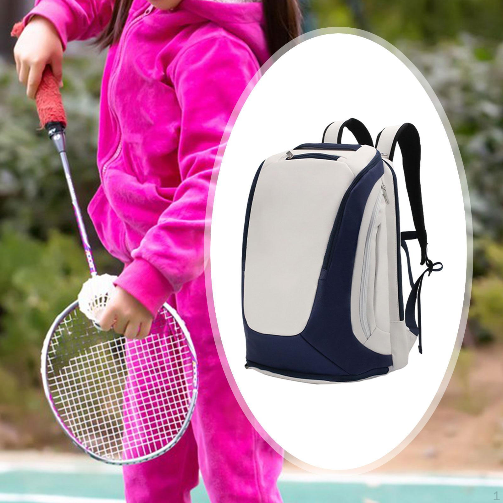 

Рюкзак для бадминтона, сумка для теннисной ракетки, большая ракетка для мячей, аксессуары White Blue