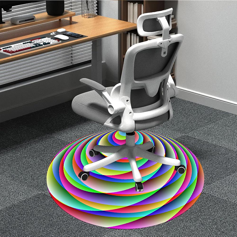 

1pc Colorful Sphere Chair Carpet for Office Non-Slip, Machine Washable Rug for Office - Holiday DecorMachine Made yy251029077 80cm by 80cm