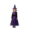 Kids Halloween Witch Costume Girls Stage Performance Dress Cosplay Party Outfit Purple