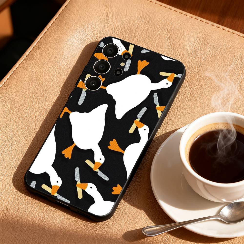 Funny D-Duck D-Daily Phone Case For Samsung S26,S25,S24,S21,S22,S23,S30,Ultra,S20,FE,Lite,10,9,Black Cover