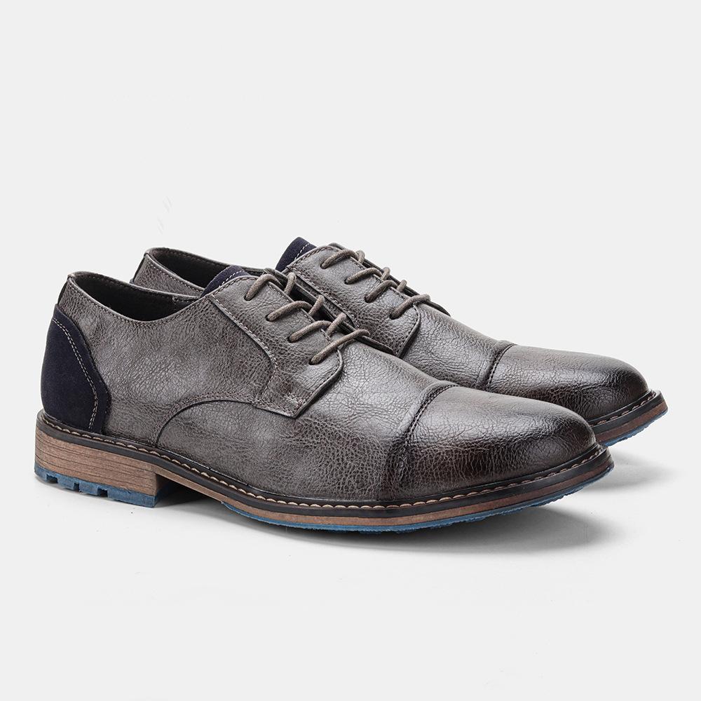 Luxury Men Oxford Shoes Lace Up Split Toe Coffee Black Formal Dress Shoes Non-slip Office Business Shoes Men Big Size 7-13