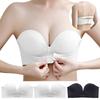 Kaiyas Strapless Stays In Tube Beautiful High High Inner Bust Enhancement Bra, Triple-Layered Anti-Slip, Place, Top, Breasts, Sides, Wireless,