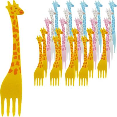 Giraffe Forks, 24 Pieces, Mixed Colors, Korean Popular Tableware