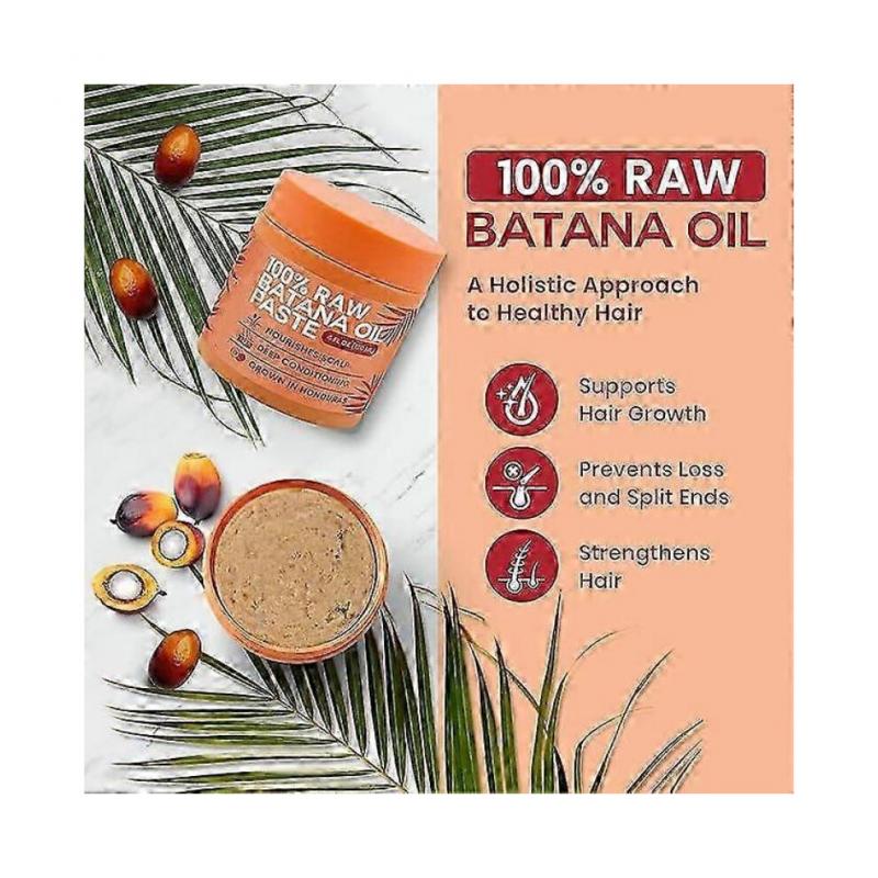 Ulei Batana Brut pentru Creșterea Părului - 100% Pur, Batana Organic din Honduras pentru Păr Natural Gros și Puternic - Mască pentru Scalp pentru Bărbați și Femei