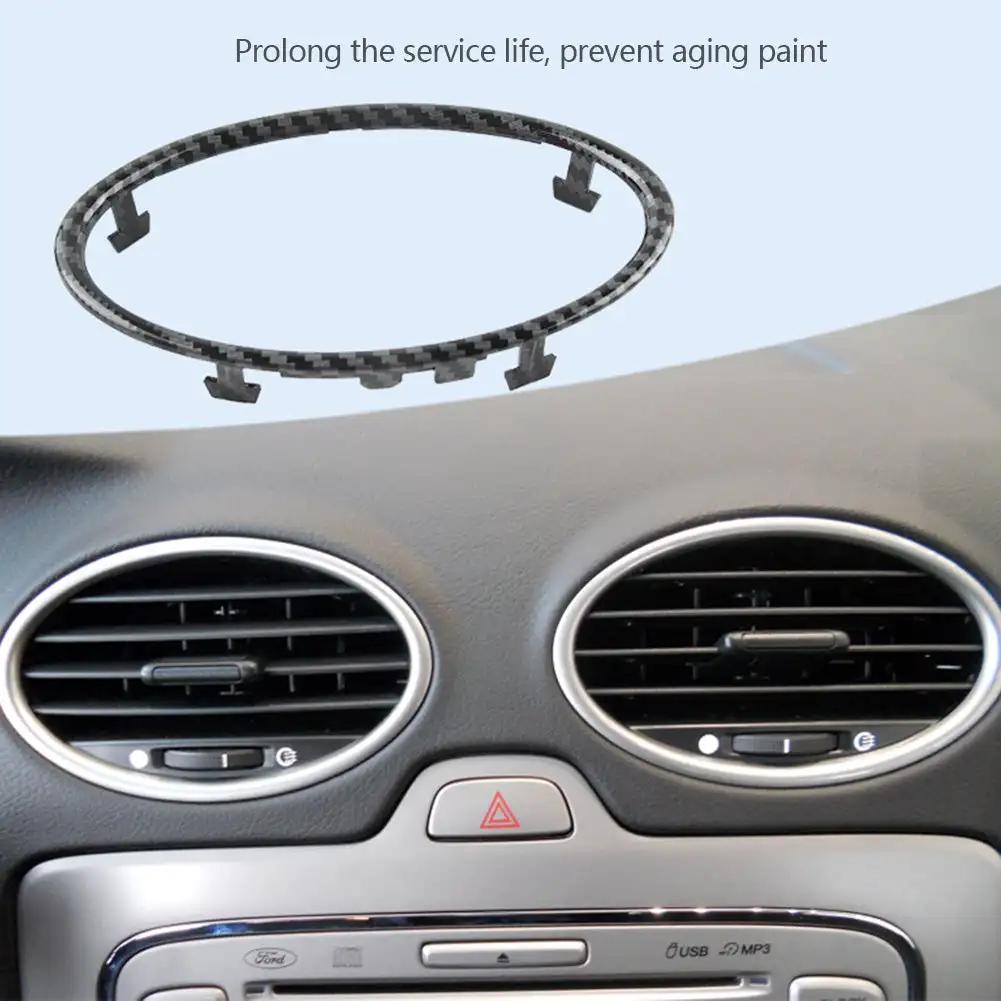 1PC/4Pcs Car Air Conditioning Trim Outlet Decoration Circle Ring Sticker For Ford Focus 2 MK2 2005-2013 Auto Accessories
