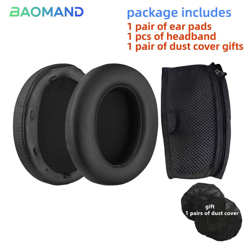 1 Set Replacement Ear Pads Earpads Headband for Sony/Sony WH-XB910N Headphones Memory Foam Ear Cushion Cover