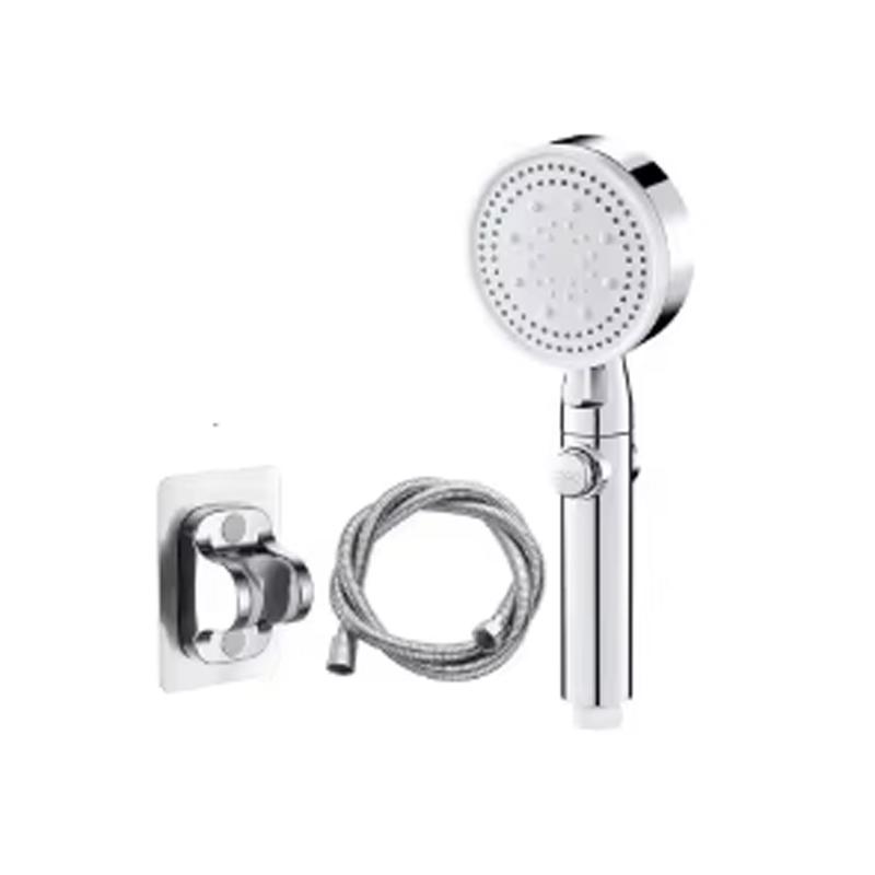 Set Soffione Doccia ad Alta Pressione 5 Modalità Soffione Doccia Massaggio Acqua Risparmio Idrico Con Tubo Arresto One-Touch Accessori Bagno