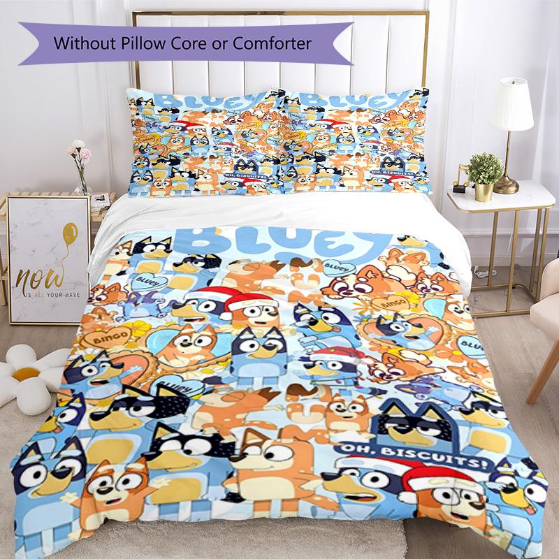 Bluey Bed Linen Set Suitable for Living Room Machine Washable Perfect Gift for Friends Family