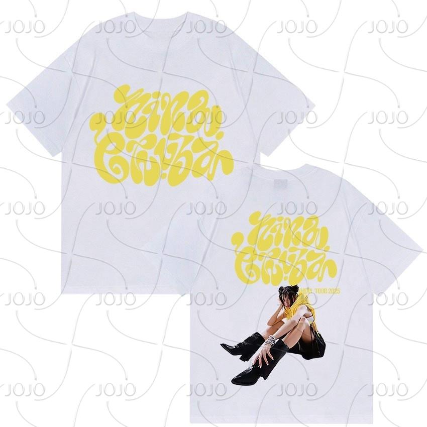 Nina Chuba Gira del Álbum 2025 Camiseta Estampada Hombre Mujer Ropa Hip Hop Camisetas de Manga Corta Moda Retro Camiseta Oversize