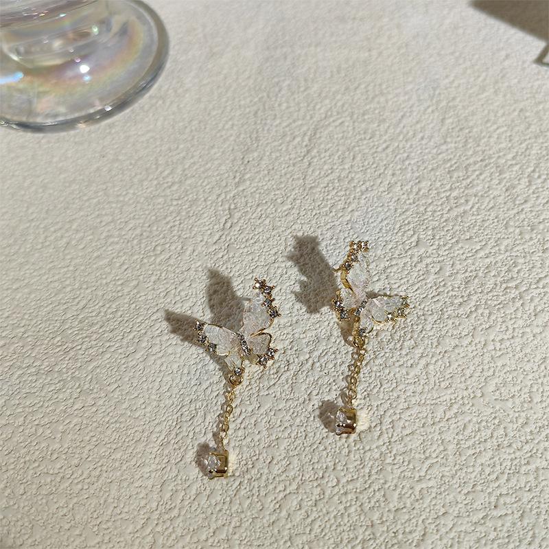 

Exquisite Crystal Butterfly Tassel Earrings: 2024 High-End Luxury Design