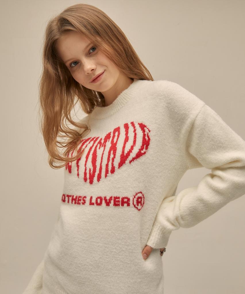 LUVISTRUE Po Heart Knit(Ivory)